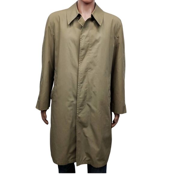 Vintage Rainfair Trench Coat Removable Insulated Faux Fur Lining Made in USA 44 - Picture 2 of 14